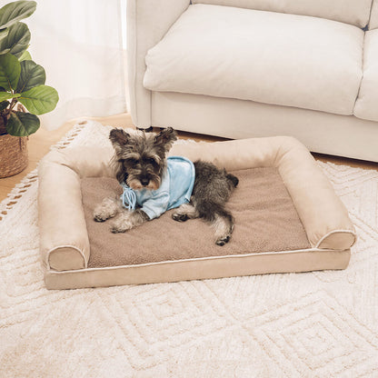 Plush Orthopedic Faux Suede Pet Bed