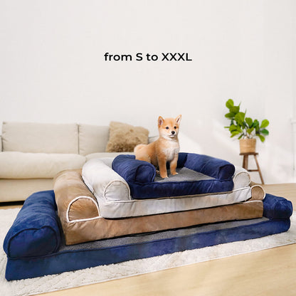 Plush Orthopedic Faux Suede Pet Bed