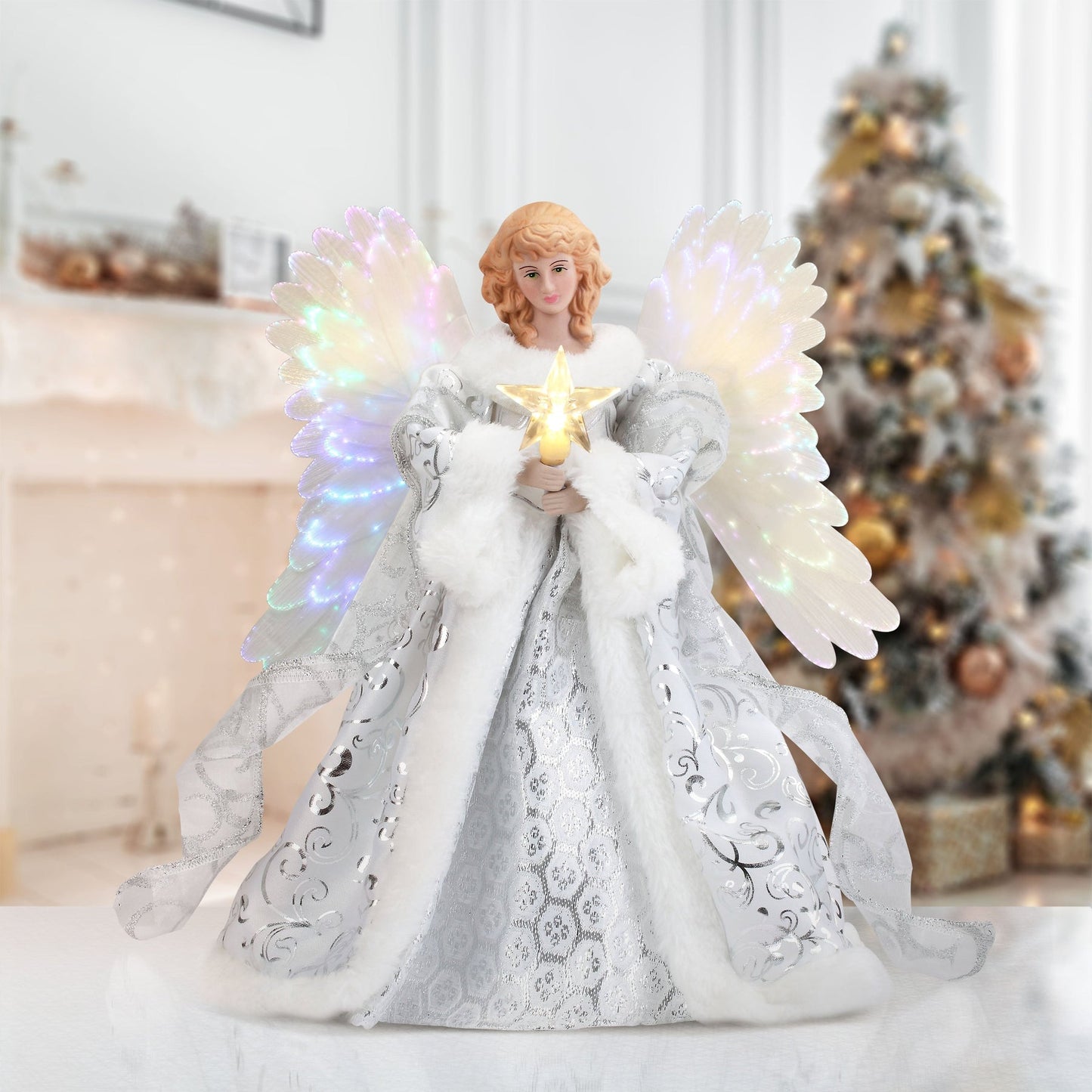 Sparkling Angel Christmas Tree Topper