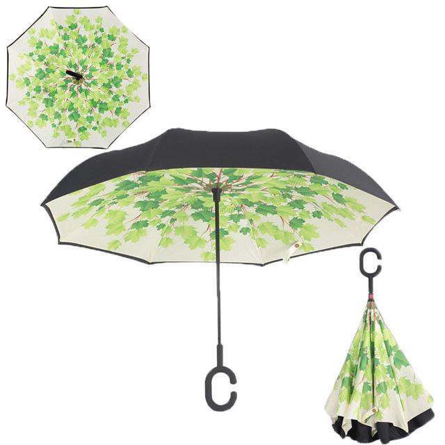 Parapluie compact automatique imperméable à retournement automatique