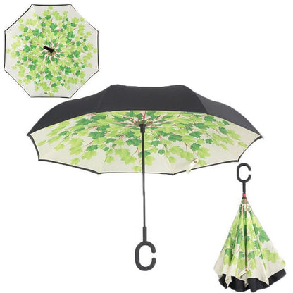 Parapluie compact automatique imperméable à retournement automatique