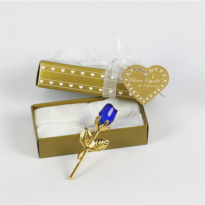 Magnifique rose en cristal dans un coffret cadeau
