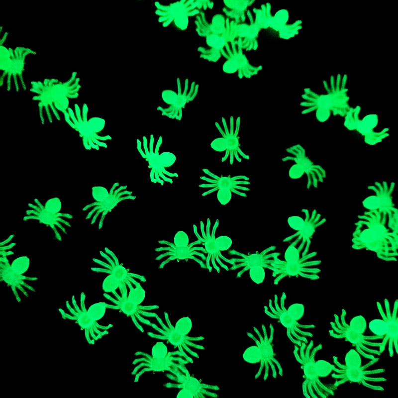 Glowing Halloween Spider Decorations 50 Pack - Halri