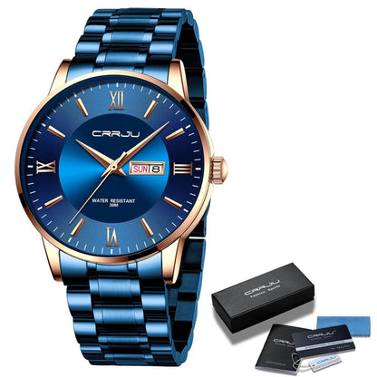 Montre de sport robuste pour homme, étanche, en acier inoxydable