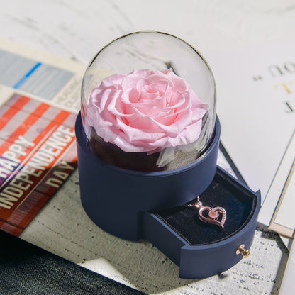 Magnifique boîte de rangement pour colliers en or rose