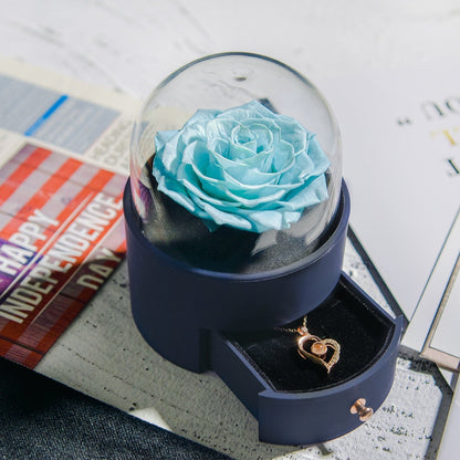 Magnifique boîte de rangement pour colliers en or rose