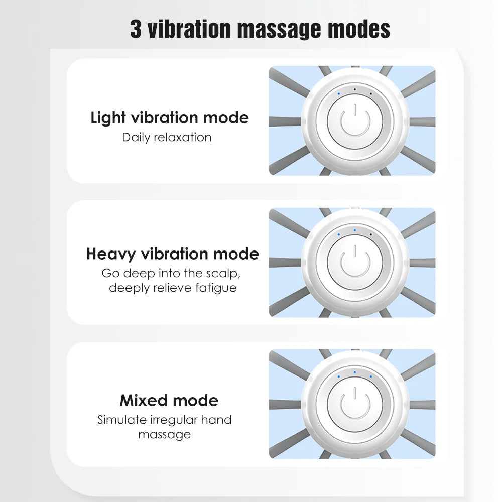 Electric Octopus Wireless Scalp Massager with 3 Modes