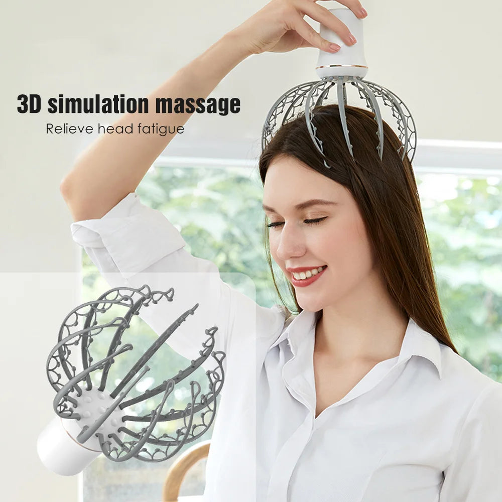 Electric Octopus Wireless Scalp Massager with 3 Modes