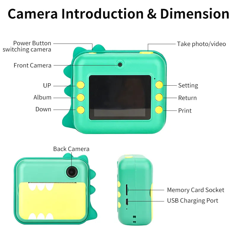 Fun Instant Photo Kids Camera