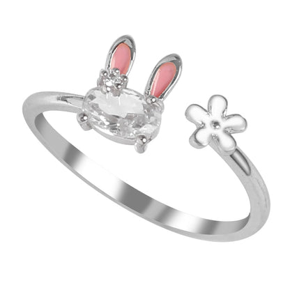 Bague lapin mignonne et scintillante