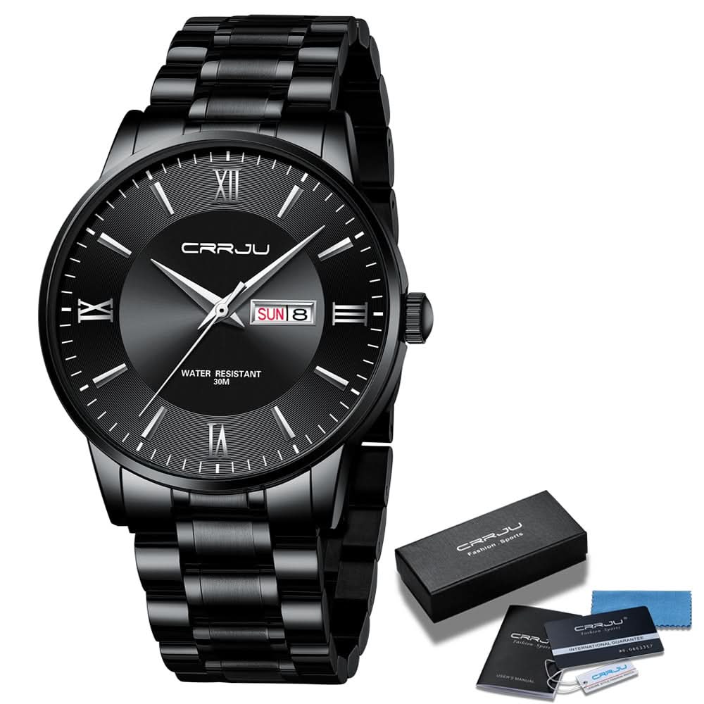 Montre de sport robuste pour homme, étanche, en acier inoxydable