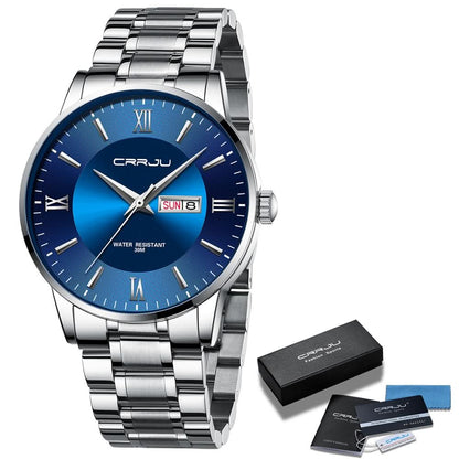 Montre de sport robuste pour homme, étanche, en acier inoxydable