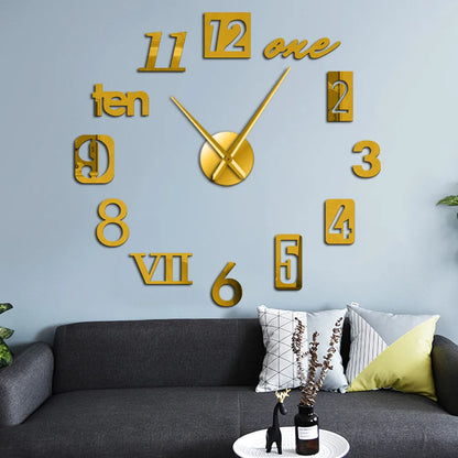 Quiet Modern Wall Clock Analog Home Decoration