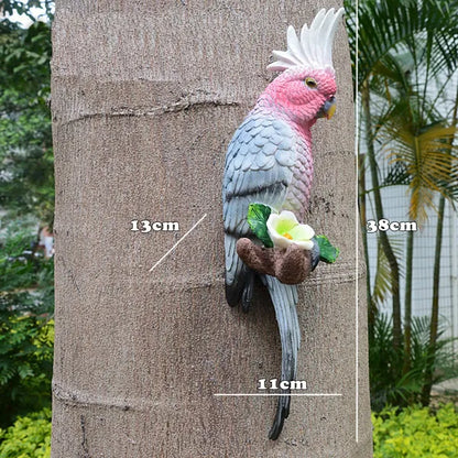 Décoration murale en branches d'oiseaux colorés