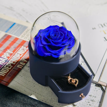 Magnifique boîte de rangement pour colliers en or rose