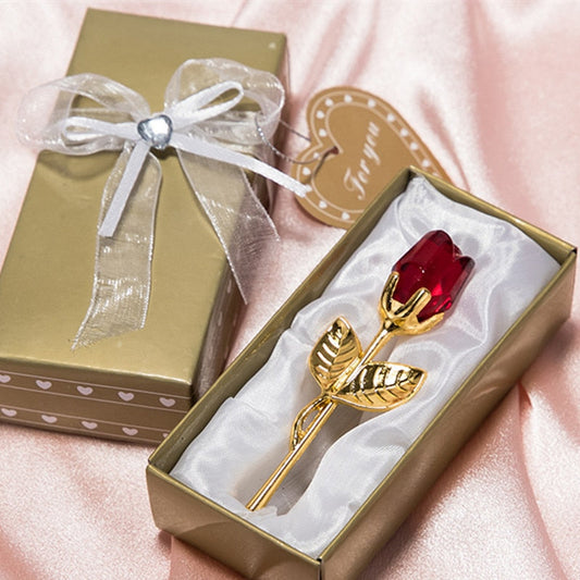 Beautiful Crystal Rose in Gift Box - Halri