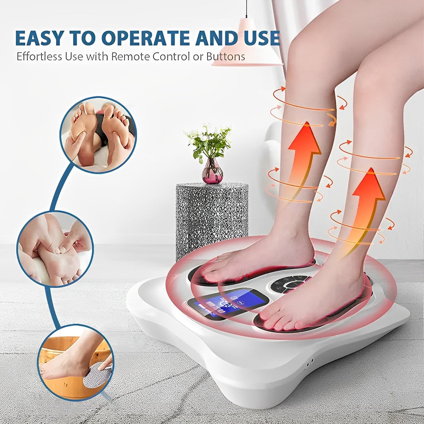 Relaxing Heat Therapy Foot Massager Device
