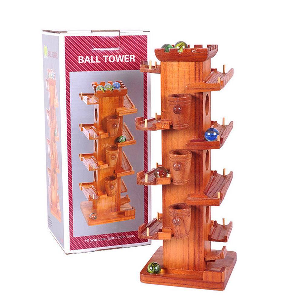 Fun Marble Run Wooden Puzzle Tower - Halri