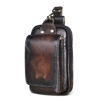 Sac bandoulière en cuir véritable pour homme