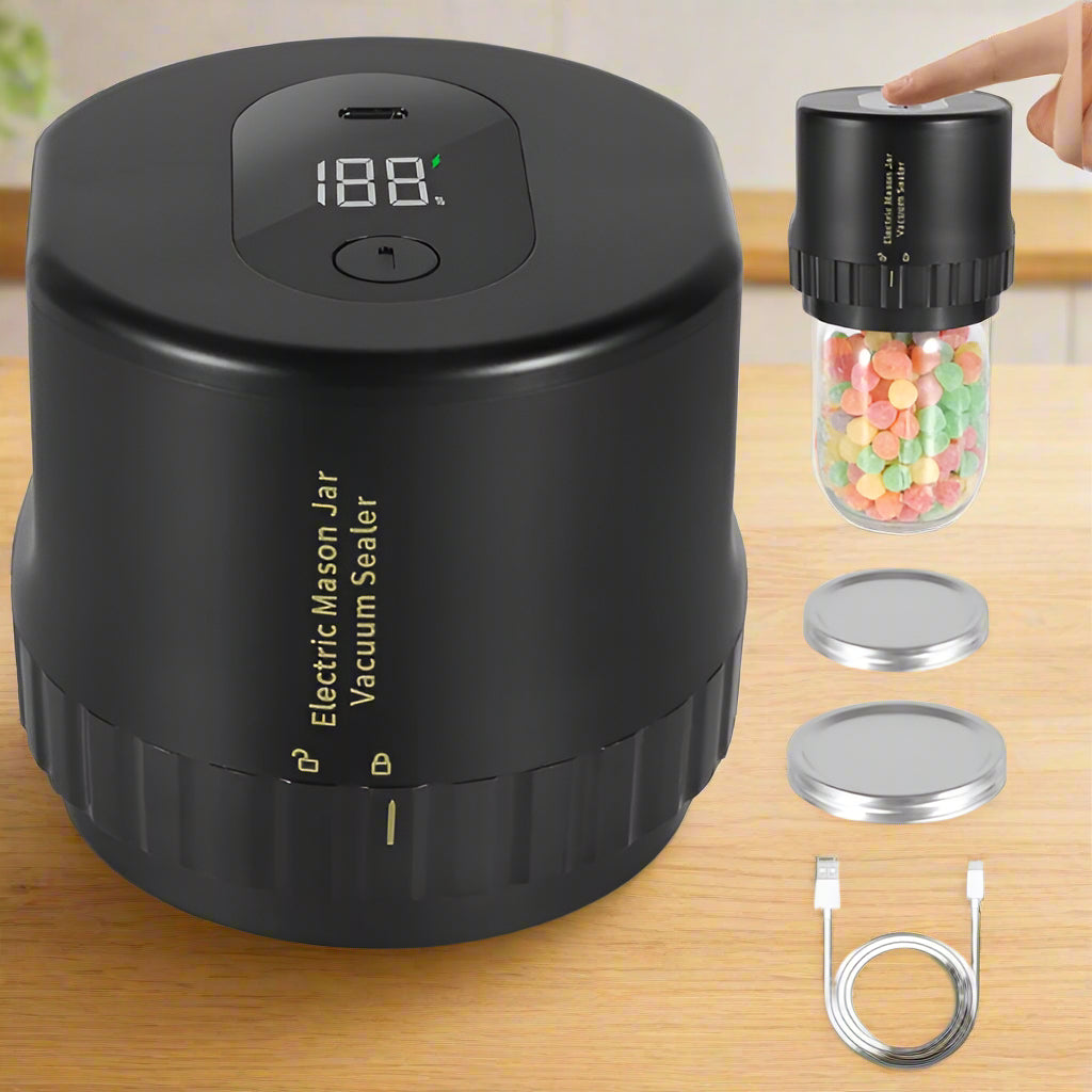 Automatic Food Saver for Mason Jars and Containers - Halri