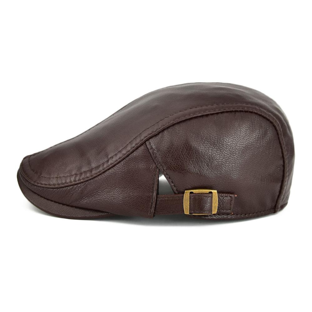 Casquette gavroche en cuir vintage classique