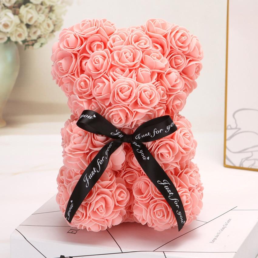 Magnifique ours en peluche fleuri