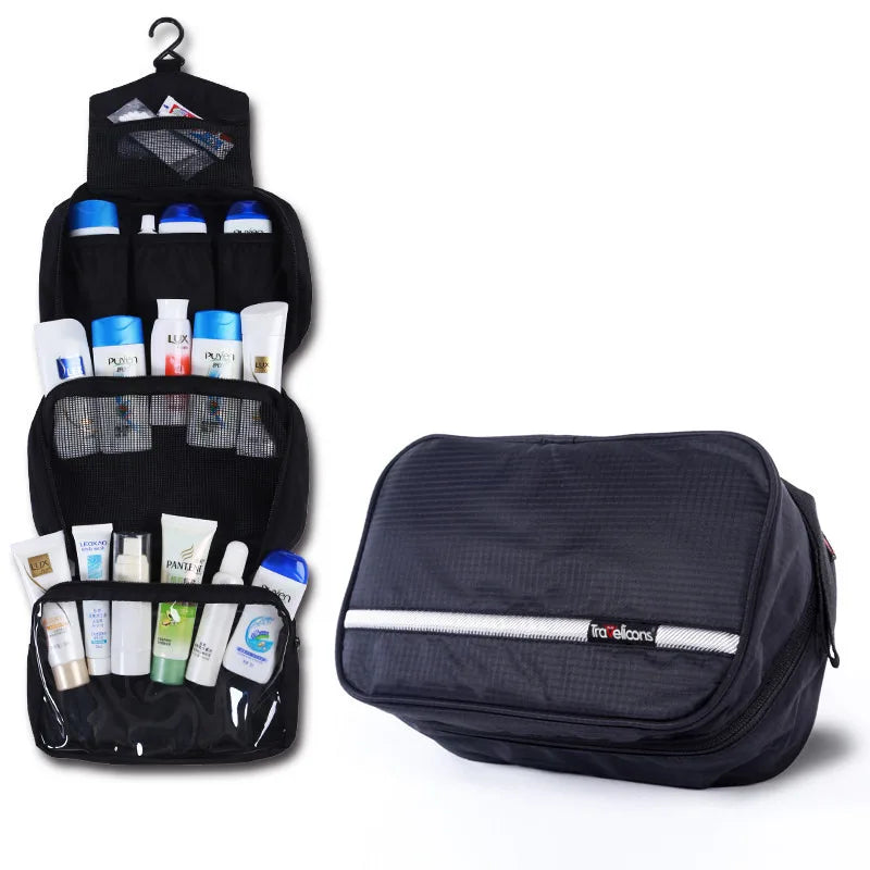 Trousse de toilette de voyage spacieuse et résistante à l'eau pour hommes et femmes