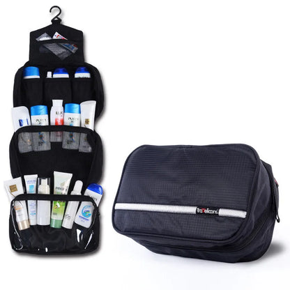 Trousse de toilette de voyage spacieuse et résistante à l'eau pour hommes et femmes