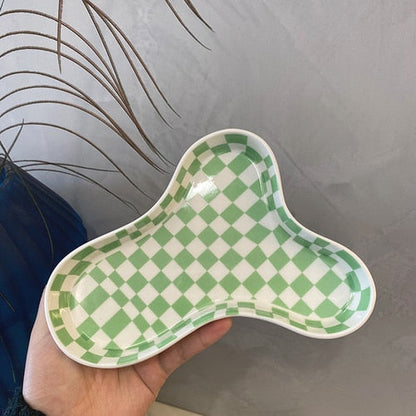 Plateaux décoratifs en porcelaine blanche 