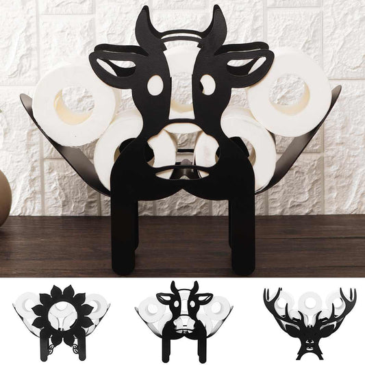 Rustic Metal Animal Toilet Paper Holder - Halri