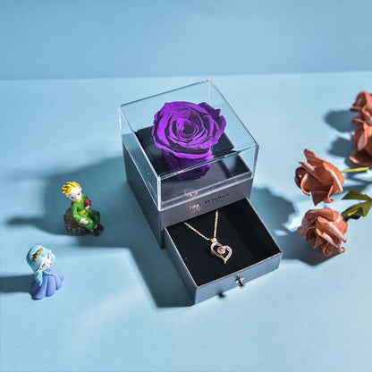 Magnifique boîte de rangement pour colliers en or rose