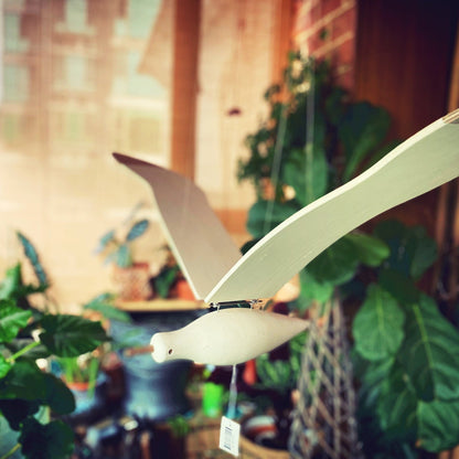 Beachy Wooden Seagull Decor Ornament