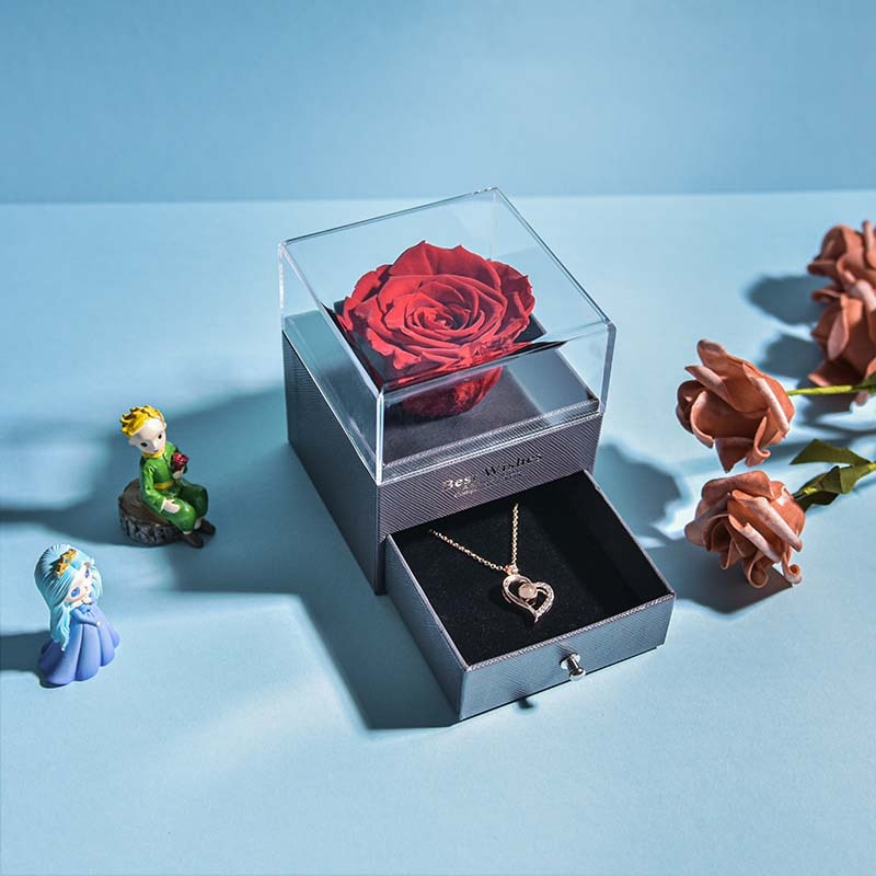Beautiful Rose Gold Necklace Storage Box - Halri