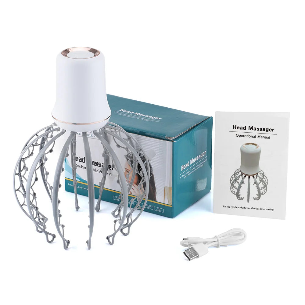 Electric Octopus Wireless Scalp Massager with 3 Modes