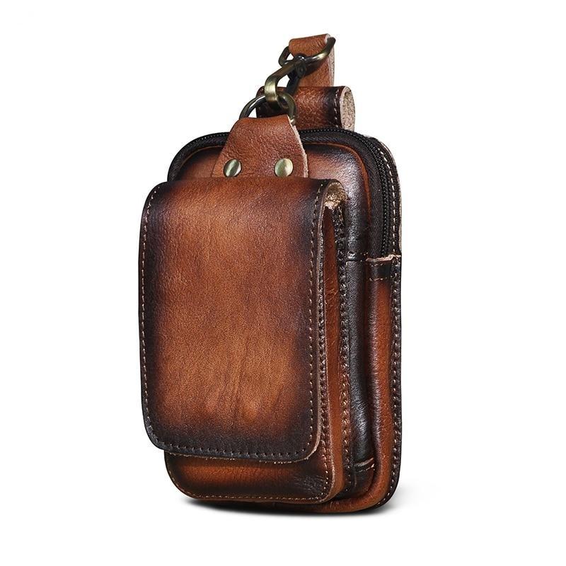 Sac bandoulière en cuir véritable pour homme