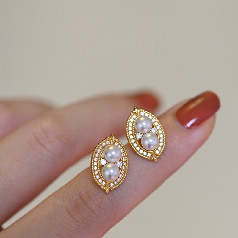 Magnifiques boucles d'oreilles pendantes à motif floral