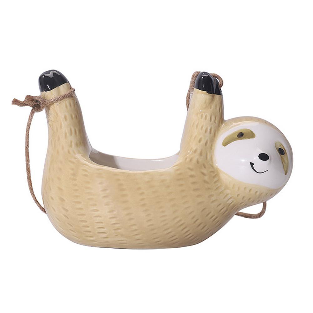 Colorful Sloth Shaped Planter Pot - Halri