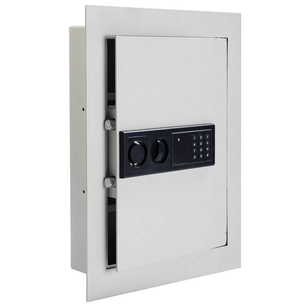 Secure Electronic Wall Safe with Hidden Compartment
