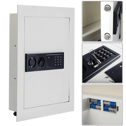 Secure Electronic Wall Safe with Hidden Compartment