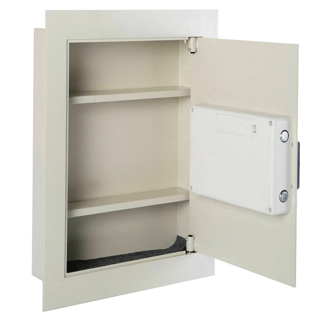 Secure Electronic Wall Safe with Hidden Compartment