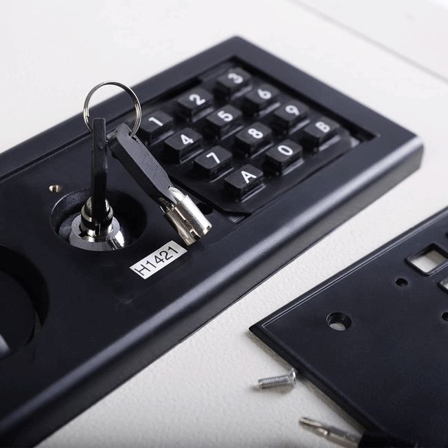 Secure Electronic Wall Safe with Hidden Compartment