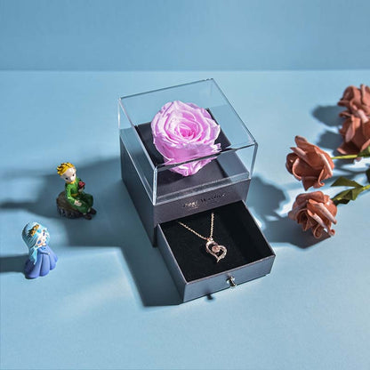 Magnifique boîte de rangement pour colliers en or rose