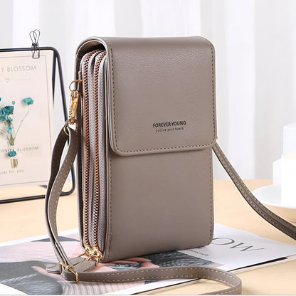 Sac bandoulière tendance pour téléphone et portefeuille