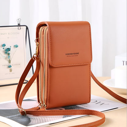 Sac bandoulière tendance pour téléphone et portefeuille