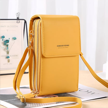 Sac bandoulière tendance pour téléphone et portefeuille
