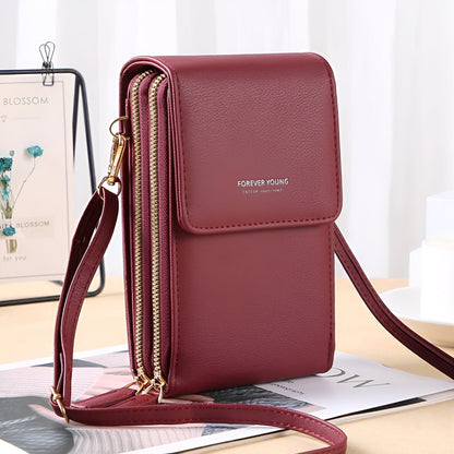 Sac bandoulière tendance pour téléphone et portefeuille