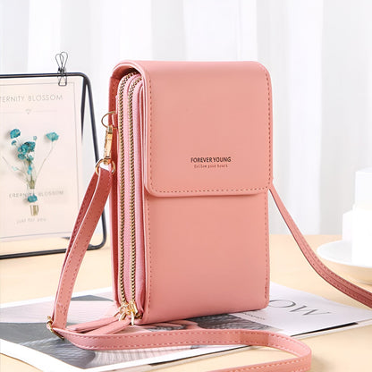 Sac bandoulière tendance pour téléphone et portefeuille