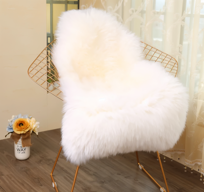 Plush Faux Fur Area Rug – Soft Synthetic Sheepskin Mat - Halri