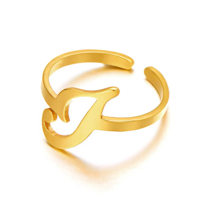 Bague initiale monogramme manuscrite personnalisée