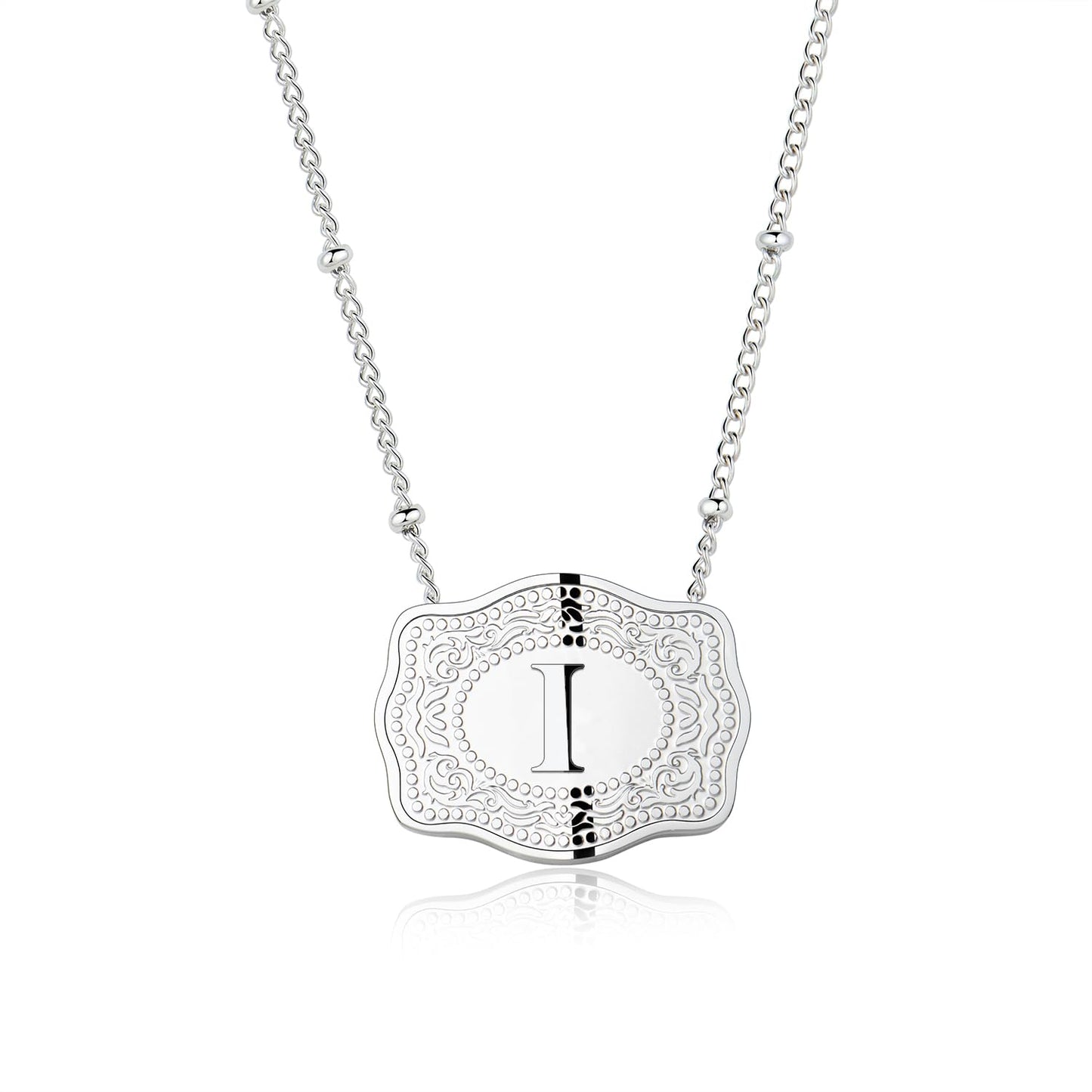 Collier pendentif lettre initiale avec boucle